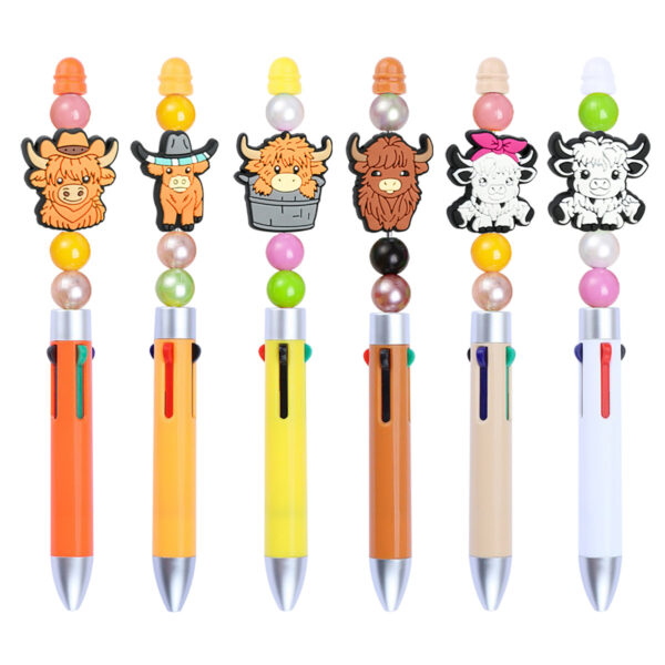 Wholesale Highland Cow Series Student Stationery Decorative Beads