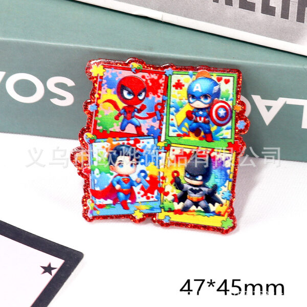 Wholesale New powder cross-border cartoon medical love cute jewelry acrylic pin cute DIY patch accessories