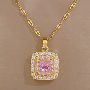 D121 Necklace [Titanium Steel Chain Copper Pendant]]