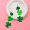 Wholesale Cross-border St. Patrick's day beer festival earrings vintage clover European and American earrings personalized earrings for women