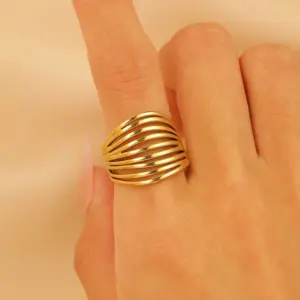 14 18K Real Gold Multi-Layer Line S510