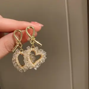 7# Silver Needle-Golden Pearl Heart