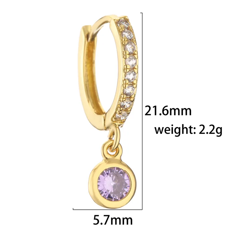 Wholesale 1 Pair Elegant Modern Style Geometric Copper Plating Inlay Zircon Drop Earrings