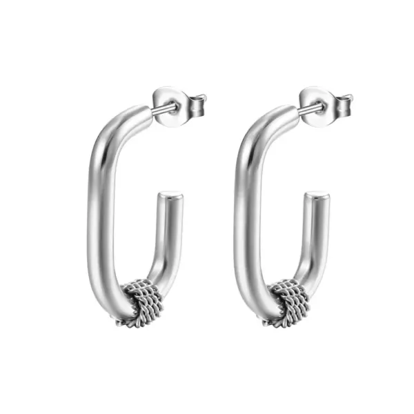Wholesale PVD Coated 18K Gold Real Gold Plated Geometric 201 Stainless Steel Fashion Waterproof Non Tarnish Drop Earrings