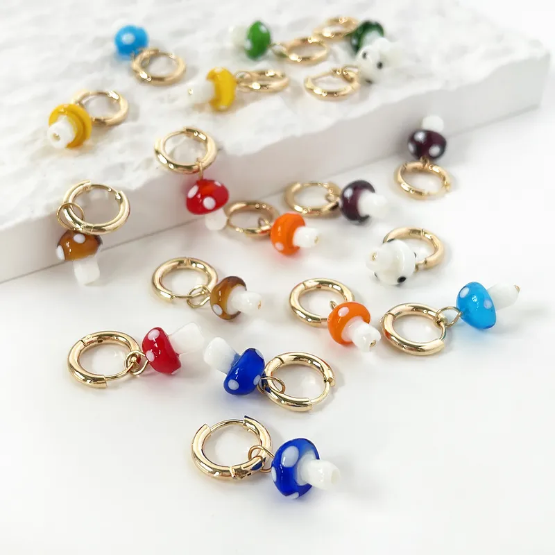Wholesale PVD Coated Real Gold Plated Geometric Stainless Steel Fashion Waterproof Non Tarnish Earrings
