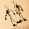 Wholesale Tassel Beaded Ghost Head Long Halloween Earrings