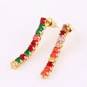 3mm Square Diamond Mixed Color / 18K