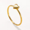 Wholesale Stainless steel ultra-thin color-blocked heart ring