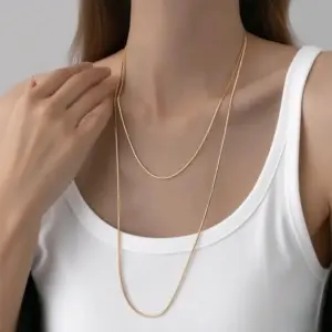 X0372- 1.2m Round Snake-Sweater Chain- / Gold
