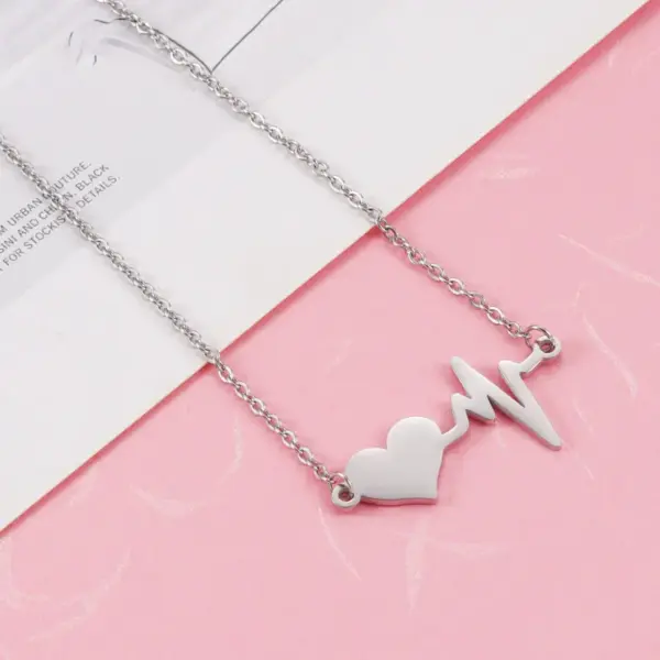 Wholesale PVD Coated 18K Gold Rose Gold Real Gold Plated Customization Laser Engraving Solid Color Stainless Steel Simple Style Waterproof Non Tarnish Stainless Steel Lobster Trigger Clasp Closure Pendant Necklace