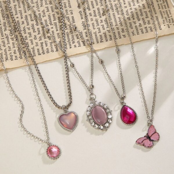 Wholesale Butterfly Heart Diamond Necklace