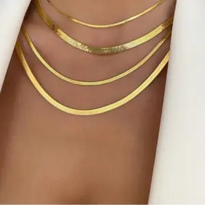Wholesale Jewelry Simple Style Geometric 304 Stainless Steel Titanium Steel 18K Gold Plated Plating Stainless Steel Necklaces