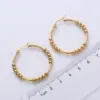 Wholesale PVD Coated 18K Gold Plated Round 304 Stainless Steel Fashion Waterproof Non Tarnish Earrings
