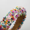 Wholesale exaerated Baroque colorful crystal candy snge wide-brimmed hairband headband jewelry hair aessories