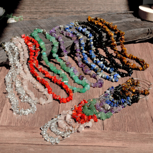 Wholesale Vacation style colorful gravel necklace