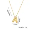 Wholesale Titanium Steel Copper 18K Gold Plated Casual Simple Style Inlay Letter Zircon Pendant Necklace