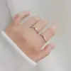 Wholesale Simple Style Sun Moon Copper Plating Open Ring