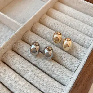 1 Pair Simple Style Solid Color Plating Copper Ear Studs