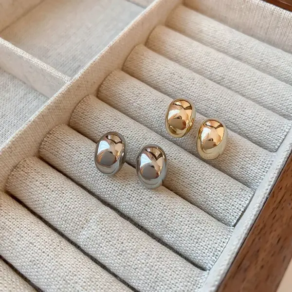 1 Pair Simple Style Solid Color Plating Copper Ear Studs