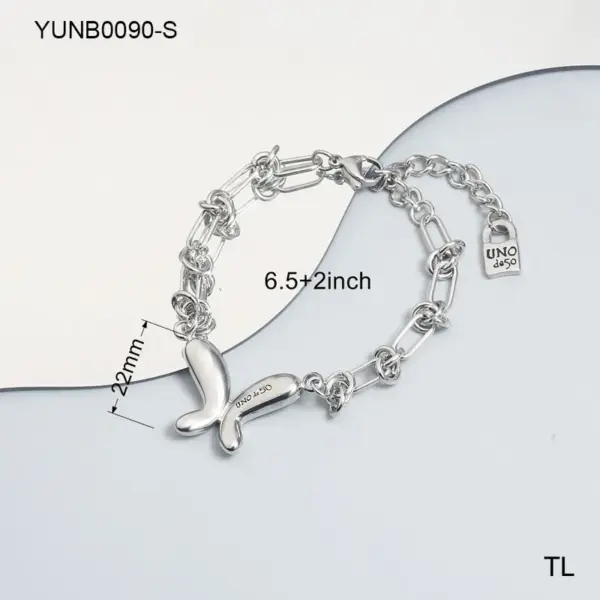 PVD Coated Real Gold Plated 18K Gold Solid Color 304 Stainless Steel Simple Style Streetwear Waterproof Non Tarnish 304 Stainless Steel Bracelets