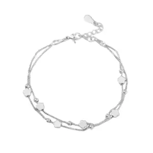 Double Layer Parthenocissus Grass Bracelet / Copper (White Gold Color)