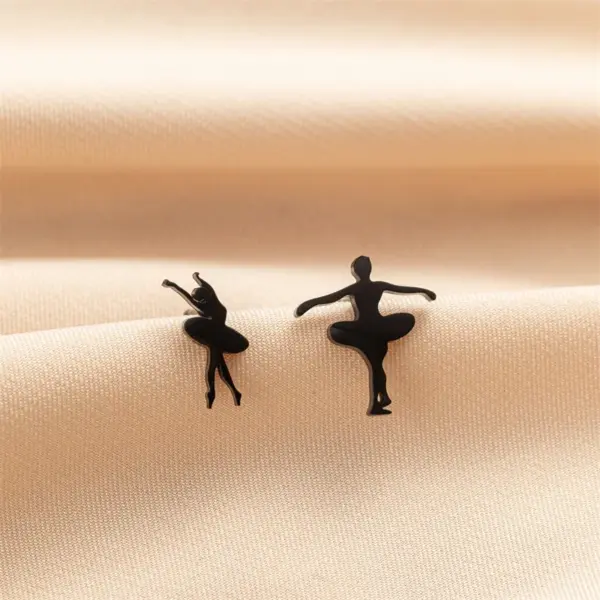 Wholesale PVD Coated 18K Gold Real Gold Plated Human Penguin Notes 304 Stainless Steel Basic Modern Style Classic Style Waterproof Non Tarnish Ear Studs