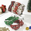 oly-cccb65625124bbaa944c7fbb517d3697 Wholesale Fabric knotted gift, pine tree, snowflake, striped, plaid, solid color, bow, knot width 1pc