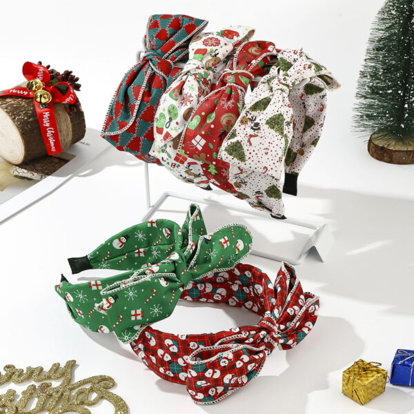 oly-cccb65625124bbaa944c7fbb517d3697 Wholesale Fabric knotted gift, pine tree, snowflake, striped, plaid, solid color, bow, knot width 1pc