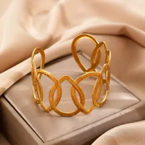 18K Real Gold Water Drop H-163