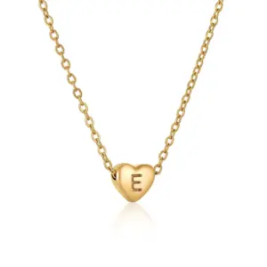 Golden Peach Heart E (Including Chain)