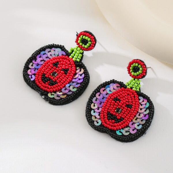Wholesale Halloween Fabric Beaded Earrings, Bohemian Style Earrings