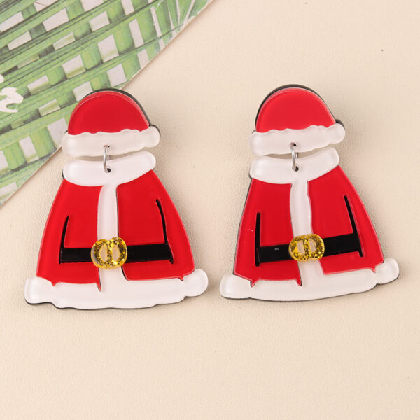 Wholesale European and American Christmas Earrings Creative Cartoon Santa Claus Clothes Snowman Personality Exaggerated Earrings Ear Jewelry Women