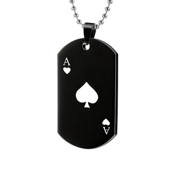 Wholesale Fashion Poker Stainless Steel Plating Pendant Necklace 1 Piece
