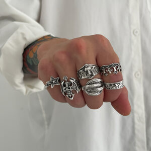 01 ancient silver 4300 / Free size