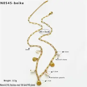 Shell Multi-Pendant Necklace / Average Size / N0545