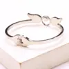 Wholesale Elegant Angel Wings Titanium Steel Inlay Zircon Bangle