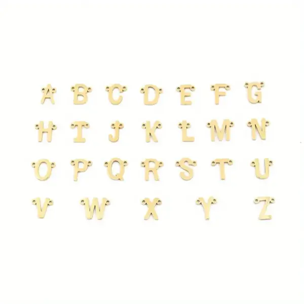 Wholesale PVD Coated Real Gold Plated Letter 201 Stainless Steel 304 Simple Style Classic Waterproof Non Tarnish Pendant Necklace