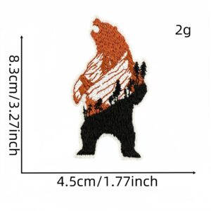 Scenery bear cloth sticker 16#