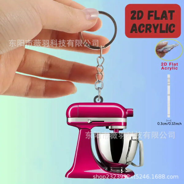 Wholesale Mini Kitchen Mixer Acrylic Pendan Keychains