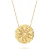 Wholesale 201 Stainless Steel 304 Stainless Steel Gold Plated Retro Simple Style Plating Hollow Out Sun Moon Pendant Necklace