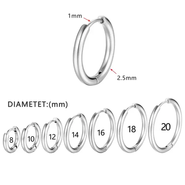 Simple Style Solid Color Stainless Steel Plating Earrings 1 Piece