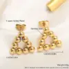 1 Pair Basic Simple Style Triangle Plating 304 Stainless Steel 18K Gold Plated Gold Plated Ear Studs