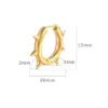 PVD Coated 18K Gold Real Gold Plated Solid Color 201 Stainless Steel Fashion Waterproof Non Tarnish Earrings