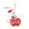 Wholesale 4pcs creative diamond-encrusted apple keychain holiday gifts