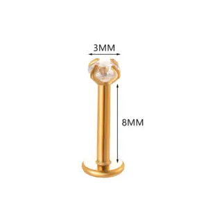 Gold / Rod Length 8mm