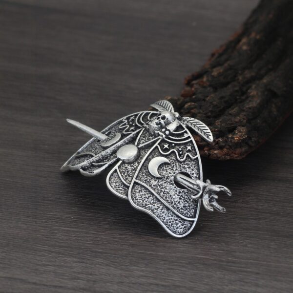 oly-cd153703d115f67c31186e14131fe824 Wholesale Cross-Border European and American Retro Style Moth Sun and Moon Carved Pattern Hairpin Jewelry Gothic Punk Stylish Exaggerated Hair Accessories