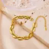 18K Gold Plated Shell Stainless Steel Simple Style 304 Stainless Steel Bracelets