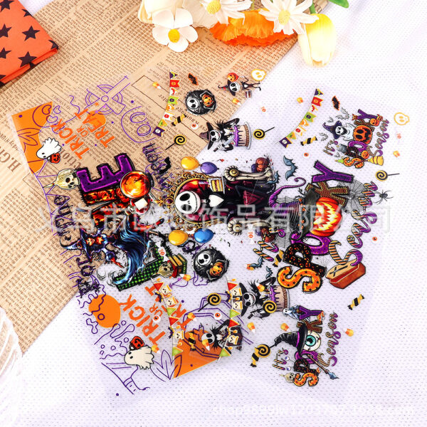 oly-cd19b387a79d3c4f78cf4b866609ee7e Wholesale Cartoon UV Halloween 16oz Transfer Sticker, Crystal Sticker, Peel-off Crystal Label with Text Retention, Glass Sticker