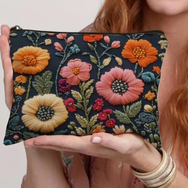 Wholesale Amazon Cross-border Exclusive in stock Canvas Zipper Bag Canvas Cosmetic Bag Zipper Canvas Bag Pencil Bag Custom