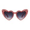 Wholesale Trendy Large Frame Love Diamond-encrusted Sunglasses Men's and Women's Personality Decoration Sun Glasses